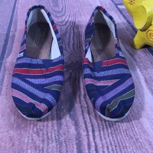 TOMS Striped Ballet Flats